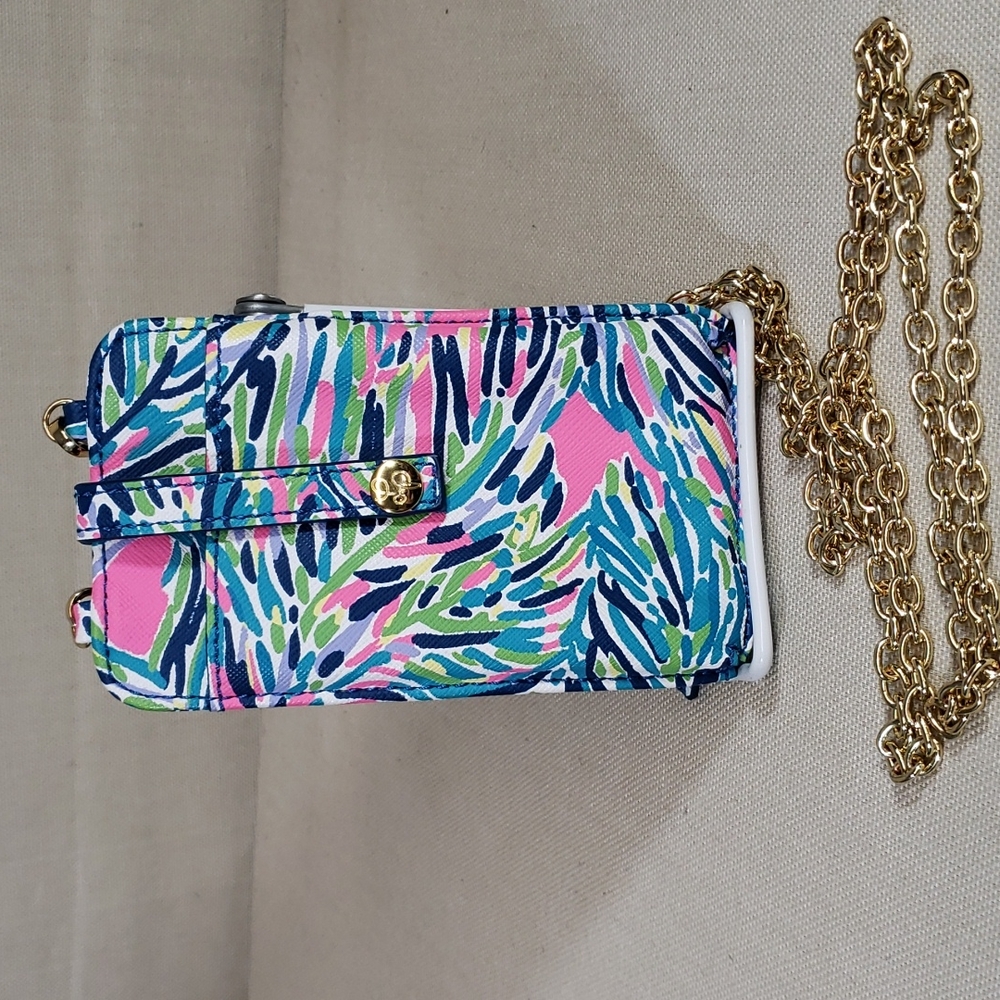LILLY PULITZER CROSSBODY CELL PHONE I.D. WALLET BFPM-02-068